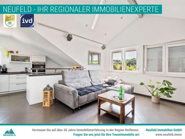 Immobilie in Neudenau - Moderne 2 Zimmer Wohnung im Dachgeschoss zu verkaufen! - Bild 0