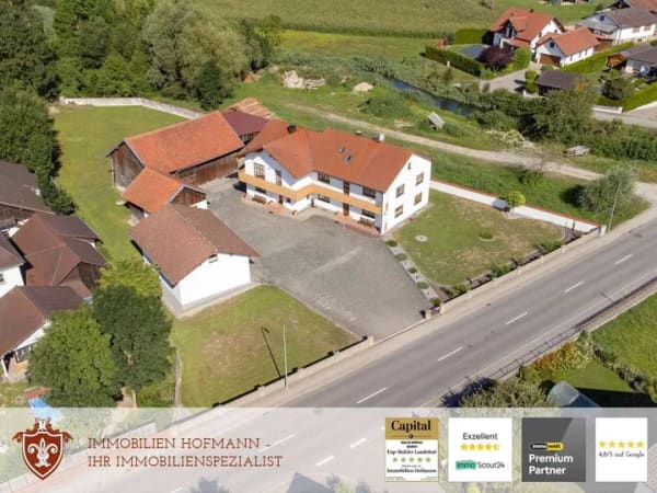 Immobilie in Niederviehbach - !!! Gepflegte Hofstelle mit 2 Häusern, Nebengebäude auf tollem Grundstück !!! - Bild 0