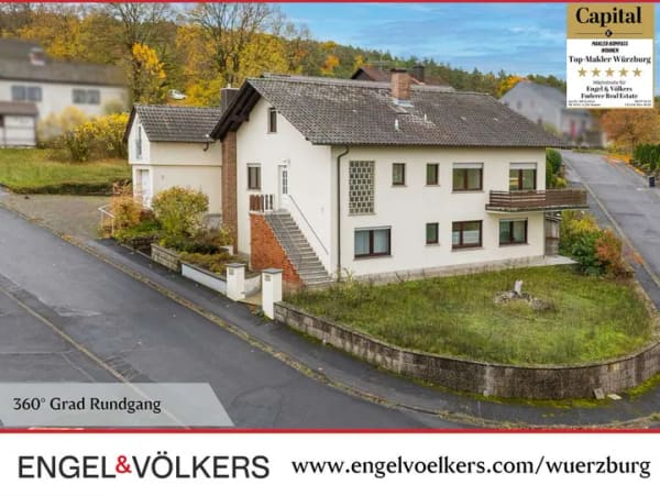 Immobilie in Eußenheim - Viel Raum für Ideen – Zweifamilienhaus mit großem Ausbaupotenzial und Werkstatt-/Ausbaureserve - Bild 0