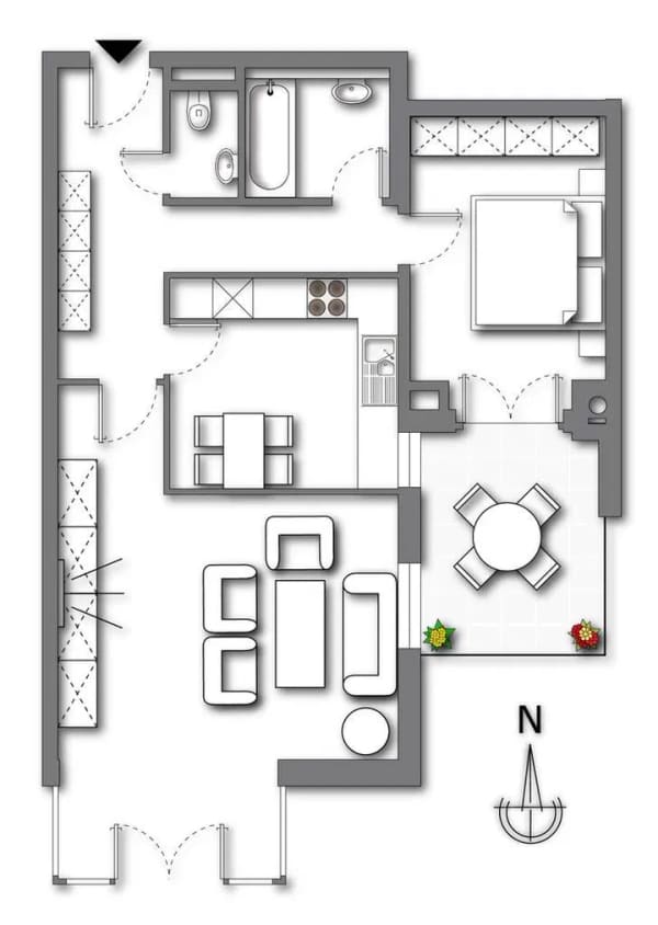 Immobilie in Sonthofen - Großzügige 2-Zimmer-Wohnung in zentrumsnaher Lage von Sonthofen - Bild 1