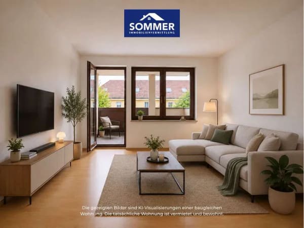 Immobilie in Markdorf - Gepflegte 3-Zimmer-Wohnung mit Loggia + Garage in guter Stadtrandlage von Markdorf - vermietet - Bild 2