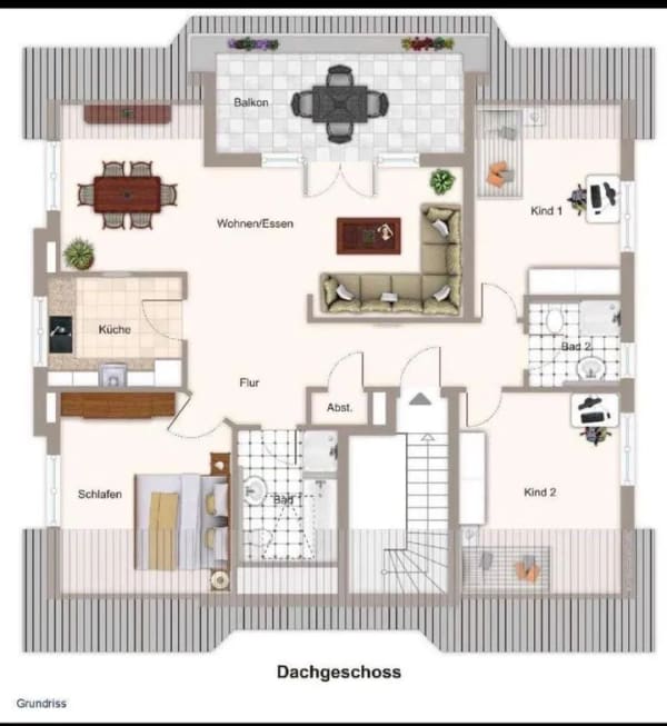 Immobilie in Zwingenberg - Helle Dachgeschosswohnung mit 112 m², Balkon und Duplex-Stellplatz - Bild 3