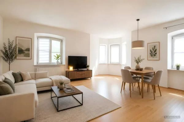 Immobilie in Rosenheim - Helle, barrierefreie Service-Wohnung im historischen Kaiserhof mit Erker und 6 Fenstern - Bild 0