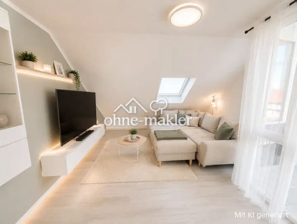 Immobilie in Bibertal - Ansprechende 2 Zimmer Wohnung, Bad mit Wanne+Dusche, Garage, Balkon - ohne Provision - Bild 2