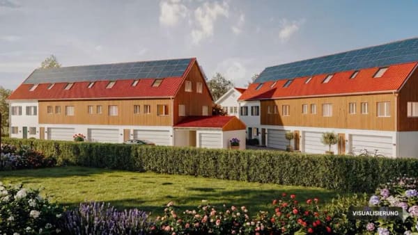 Immobilie in Hiltenfingen - Einheit 1 - Reiheneckhaus in Landhausoptik mit Garten & Doppelgarage | KfW-40-QNG, Baubeginn erfolgt - Bild 2