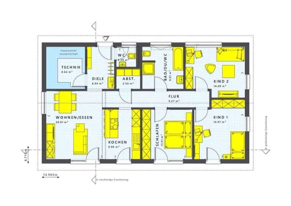 Immobilie in Peitz - LivingHaus Bungalow - Individuelles Wohnen in Peitz mit Wohlfühlgarantie - Bild 3