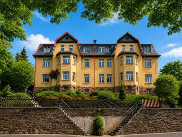 Immobilie in Annaberg-Buchholz - --- Voll vermietetes, stattliches 3 Familienhaus in bester Wohnlage von Annaberg Buchholz --- - Bild 0