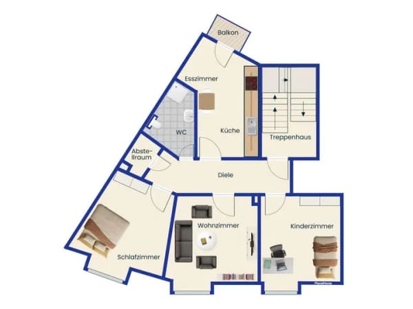 Immobilie in Lüdenscheid - Bezugsfreie 3-Zimmer-Etagenwohnung mit ca. 69 m² Wohnfläche in Lüdenscheid - Bild 3