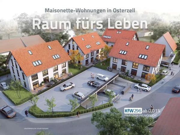Immobilie in Osterzell - Osterzell: Neubau-Maisonette – ca. 70 m² mit Galerie und Gartenoption am Hühnerbach - Bild 0