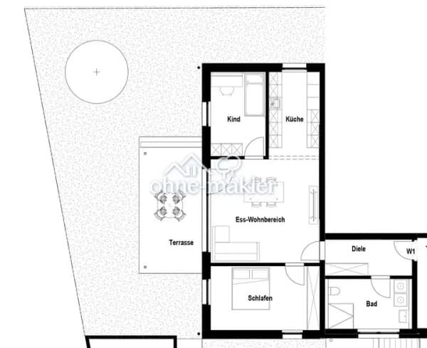 Immobilie in Murr - Ruhige Erdgeschosswohnung mit 3 oder 4 Zimmer, großem Garten, Carport und Stellplatz - Bild 2