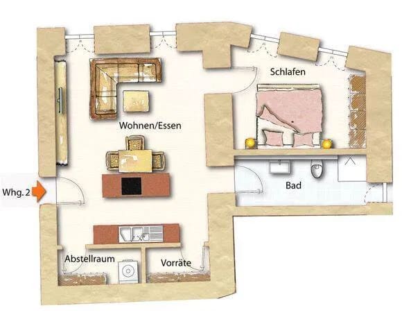 Immobilie in Thalmässing - 2-Zimmer-Denkmalwohnung | ca. 70 % Sanierungsanteil | KfW-Förderung möglich - Bild 2