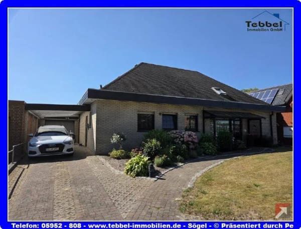 Immobilie in Klein Berßen - Gepflegter Winkelwalmdachbungalow in Klein Berßen! - Bild 0