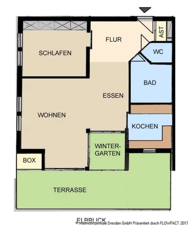 Immobilie in Wehlen - Möbilierte geräumige 2-Raum-Wohnung in Wehlen direkt am Elbufer mit tollem Blick !!! - Bild 1