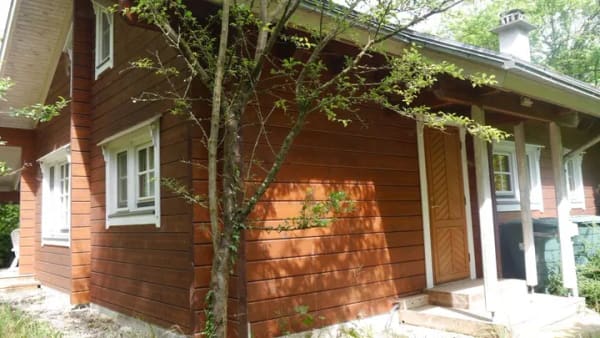 Immobilie in Jugenheim - Eingebettet im Grünen. Ein finnisches Block-Wochenendhaus in Rheinhessischem Jugenheim zu verkaufen - Bild 1