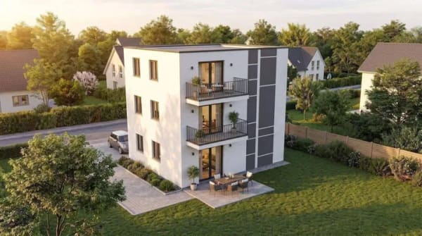 Immobilie in Leipzig - Modernes Mehrfamilienhaus "Nebenan" – schlüsselfertiger Fertigteilbau in EH55 für Ihr eigenes Grundstück - Bild 0
