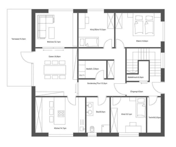 Immobilie in Leipzig - Modernes Mehrfamilienhaus "Nebenan" – schlüsselfertiger Fertigteilbau in EH55 für Ihr eigenes Grundstück - Bild 2