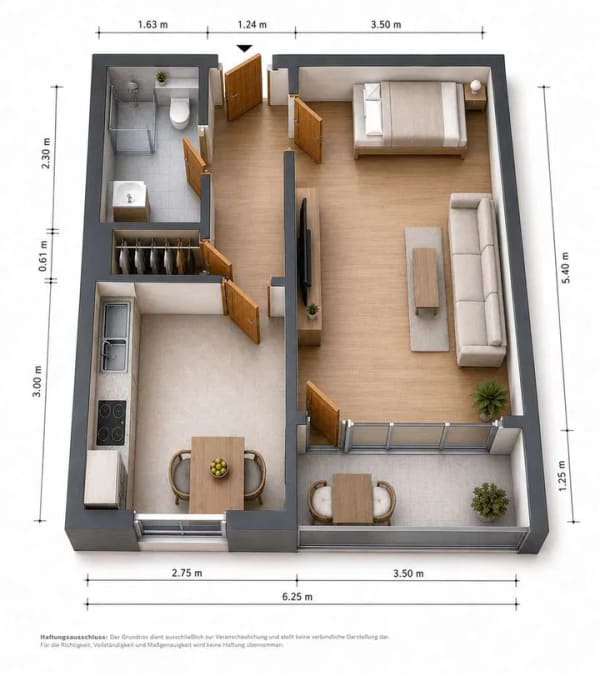 Immobilie in Bonn - Vermietete 1-Zimmer-Wohnung mit Loggia in Bonn-Tannenbusch - Bild 2