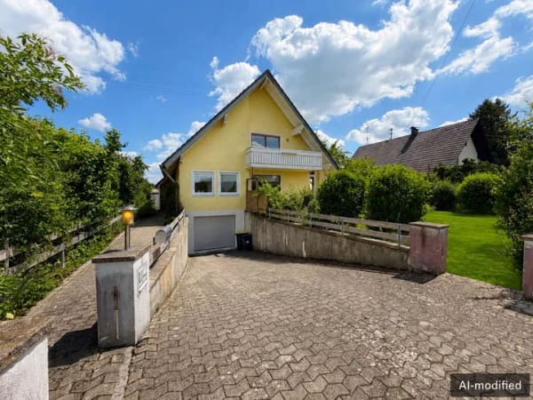 Immobilie in Holzgünz - Freistehendes Einfamilienhaus mit Garten, Balkon und Terrasse in Holzgünz – idyllische Privatsphäre - Bild 0