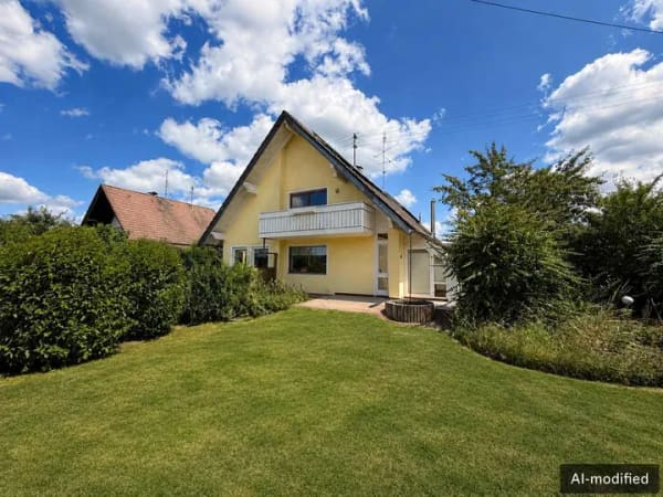 Immobilie in Holzgünz - Freistehendes Einfamilienhaus mit Garten, Balkon und Terrasse in Holzgünz – idyllische Privatsphäre - Bild 1