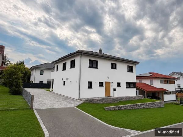 Immobilie in Boos - Exklusives Neubauhaus in Boos: Moderne Eleganz, hochwertige Ausstattung, Kamin und großzügige Außenb - Bild 0