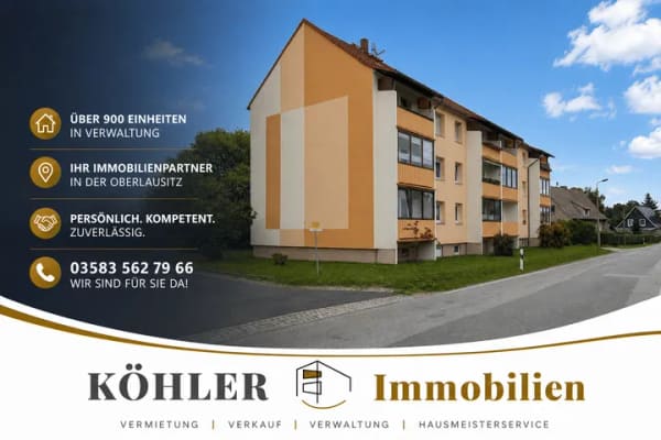 Immobilie in Herrnhut -  2-Zimmer-Eigentumswohnung mit Loggia und Garage – ideal für Eigennutzer oder Kapitalanleger - Bild 0