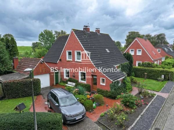 Immobilie in Moormerland - Gandersum! Gepflegtes Einfamilienhaus mit Garage und Gartenanlage in idyllischer Lage! - Bild 0