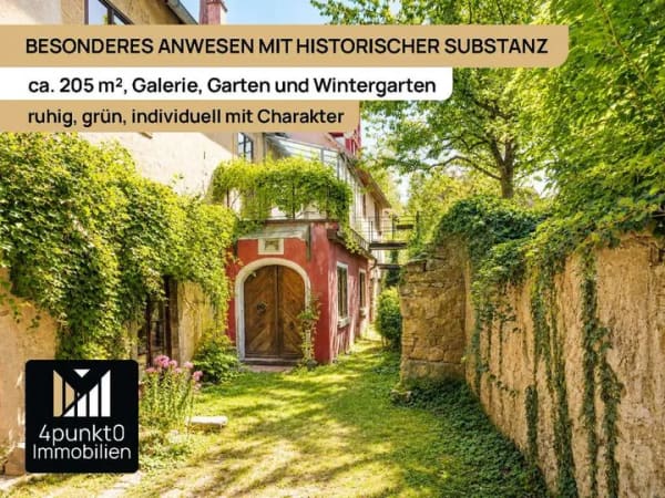 Immobilie in Weiltingen - Historischer Hausteil aus der Zeit um 1550 – rund 205 m² mit Galerie und Garten - Bild 0