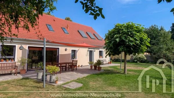 Immobilie in Fehrbellin - Wustrau am Ruppiner See: hochwertig kernsaniertes Einfamilienhaus auf 760 m² Grundstück - Bild 1