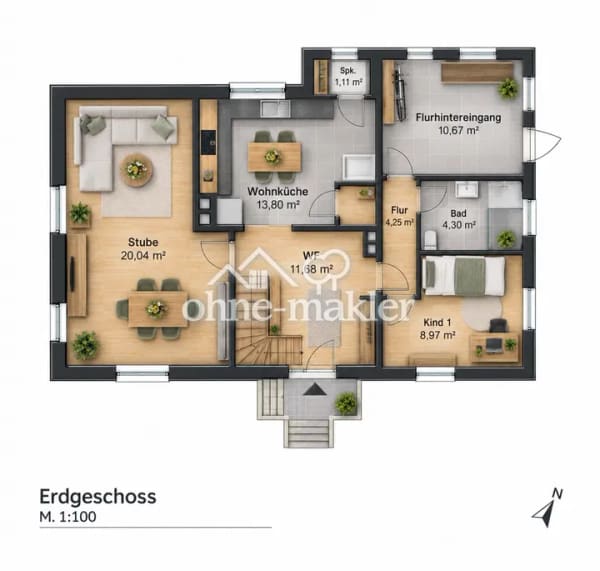 Immobilie in Beckdorf - #Ein- bis Zweifamilienhaus 160m² + zusätzlich Bebauungspotential - Bild 3