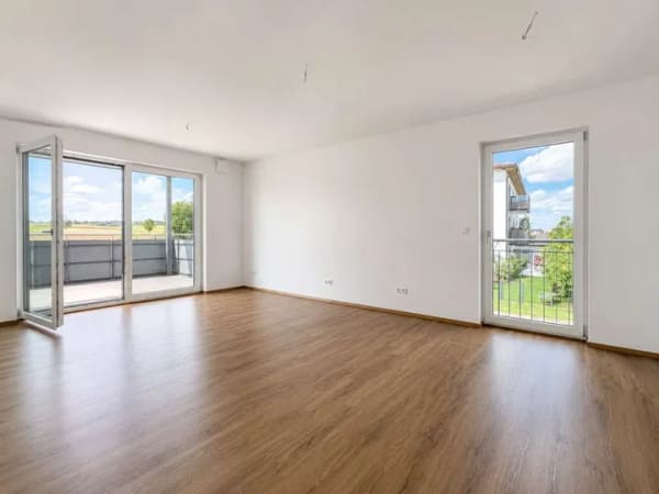 Immobilie in Ergoldsbach - KfW40+ - "Freie 2-Zimmer-Wohnung mit sonnigem Balkon in ruhiger Siedlungslage" - Bild 1
