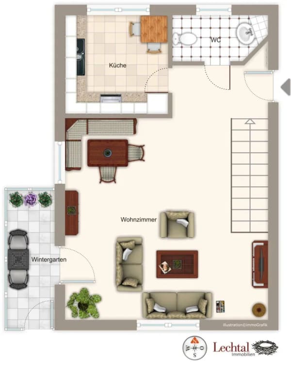 Immobilie in Steingaden - 2,5-Zimmer-Wohnung in herrlicher Lage - Bild 1