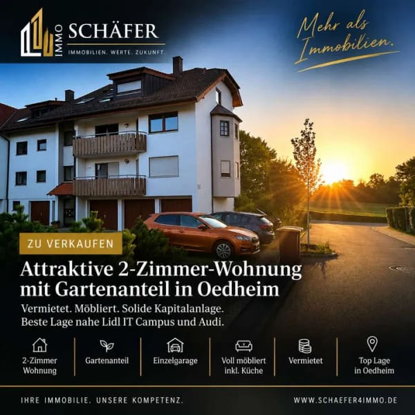Immobilie in Oedheim - Attraktive 2-Zimmer-Wohnung mit Gartenanteil - Bild 0