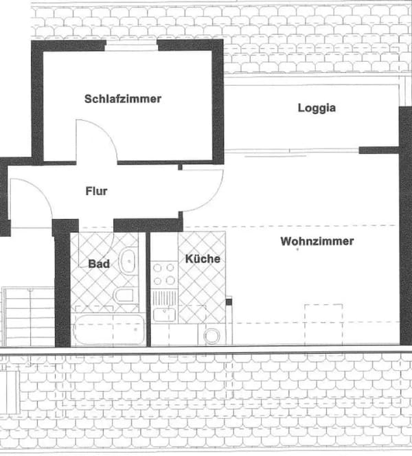 Immobilie in Taucha - **TAUCHA**2-Raumwohnung und Stellplatz in ruhiger Lage**Loggia**Tageslichtbad**WE ist vermietet** - Bild 3