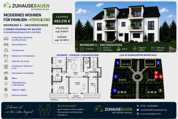 Immobilie in Erpolzheim - Modernes Wohnen mit Lebensqualität – Neubauwohnung in Erpolzheim - Bild 0