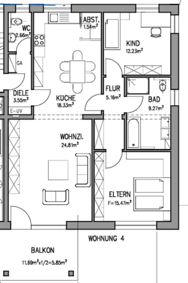 Immobilie in Erpolzheim - Modernes Wohnen mit Lebensqualität – Neubauwohnung in Erpolzheim - Bild 1
