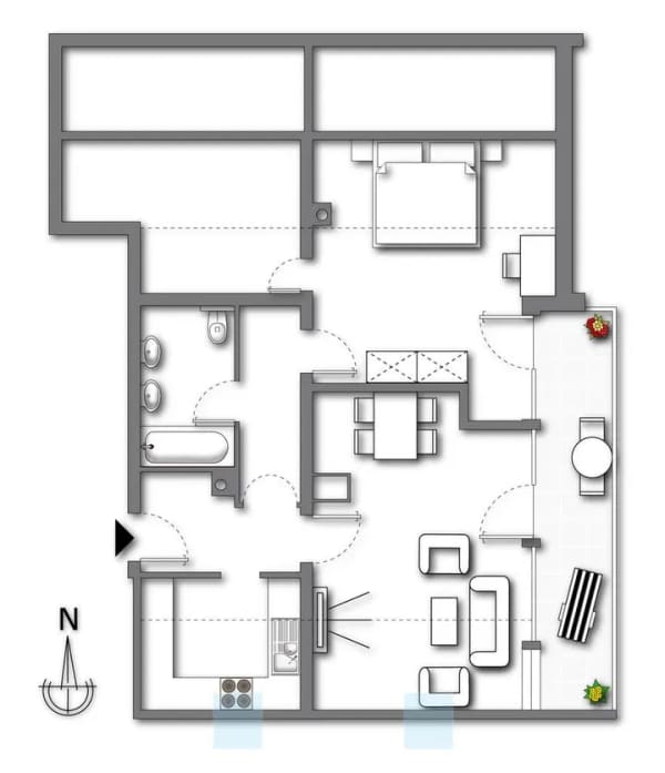 Immobilie in Sonthofen - Kapitalanlage: gemütliche 2-Zimmer-Dachgeschosswohnung in begehrter Ortsrandlage von Sonthofen - Bild 1