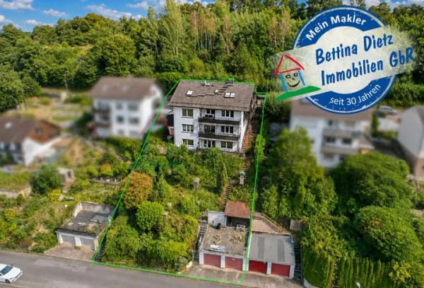 Immobilie in Bad Soden-Salmünster - DIETZ: 2 Familienhaus mit 3 abgeschlossenen Wohnungen mit Doppelgarage in Waldrandlage! - Bild 0