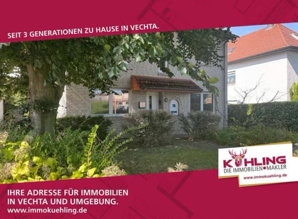 Immobilie in Vechta - Bezugsfreies Ein-/ Zweifamilienhaus in innenstadtnaher Lage - charmant, vielseitig und voller Möglichkeiten! - Bild 0