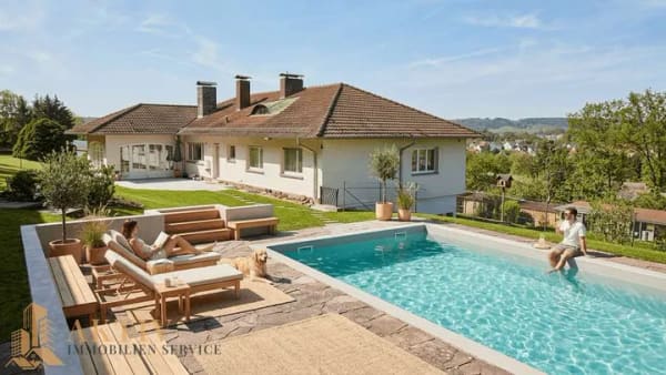 Immobilie in Hösbach - Großzügige Villa in traumhafter Hanglage mit Wintergarten und Einliegerwohnung - Bild 0