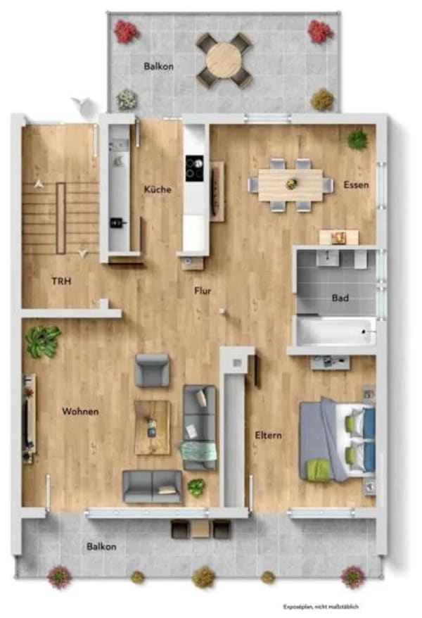 Immobilie in Waiblingen - TOP Preis! Charmante 3,5 Zimmer-Wohnung mit 2 Zi.- Einliegerwohnung in Waiblingen City! - Bild 2