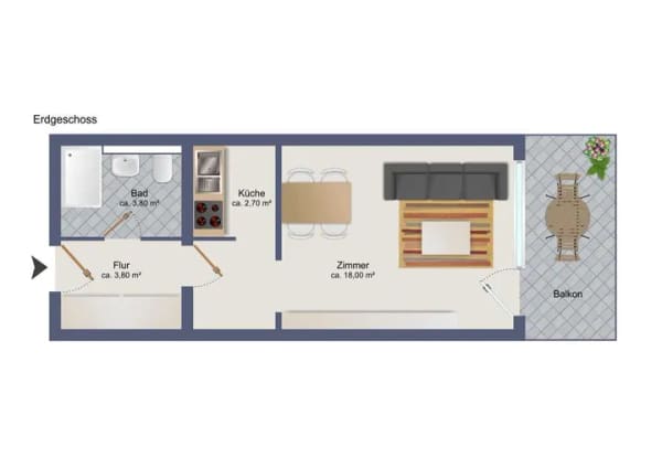 Immobilie in Darmstadt - Vermietetes Apartment mit Tiefgaragenstellplatz in gefragter Lage - Bild 1