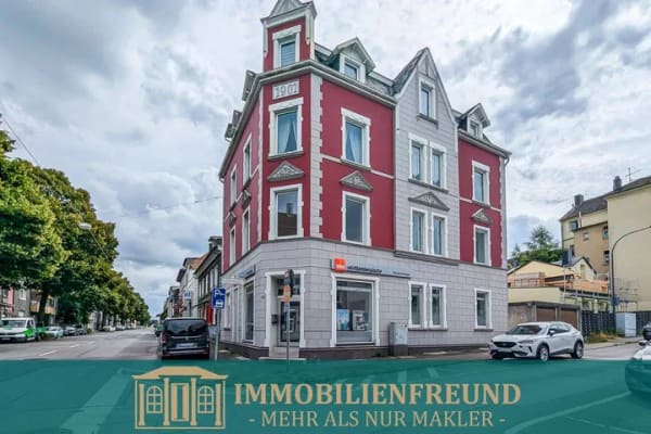 Immobilie in Wuppertal - Kapitalanlage mit Substanz: Gründerzeit-Eckhaus mit Ladenlokal, drei Wohnungen und zwei Garagen - Bild 0