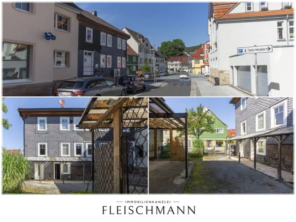 Immobilie in Zella-Mehlis - FACHWERKANWESEN MIT GEWÖLBEKELLER – WOHNEN UND GEWERBE UNTER EINEM DACH - Bild 1