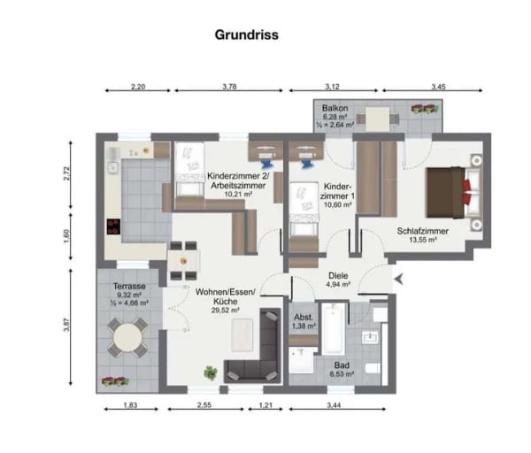 Immobilie in Saaldorf-Surheim - Hochwertige 4-Zimmer-Neubauwohnung mit 2 Balkonen, Aufzug & Stellplätzen An der Grenze zu Salzburg - Bild 1