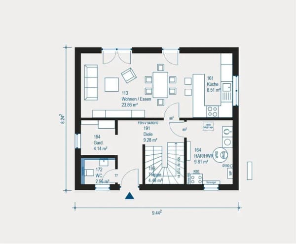 Immobilie in Großaitingen - Haus 5 von 6 Neubau DHH in toller Lage in Großaitingen inkl. Grundstück! - Bild 2