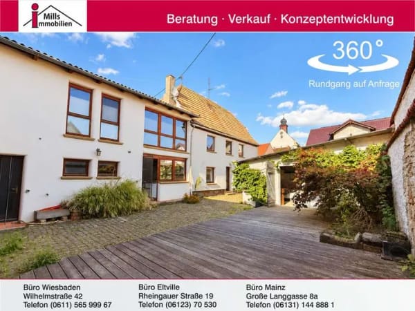 Immobilie in Lörzweiler - Wohnen mit Geschichte – besondere Hofreite mit Scheune & Innenhof - Bild 0