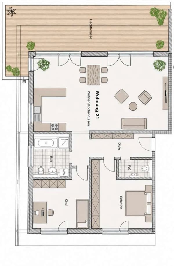 Immobilie in Großaitingen - Exklusives Penthouse – modernes Wohnen mit Weitblick - Bild 1