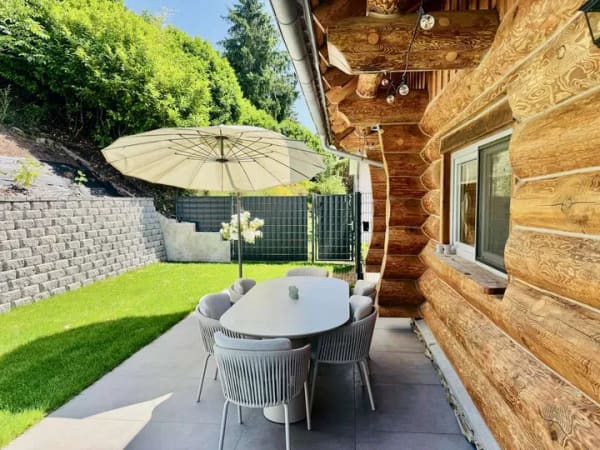 Immobilie in Ronneburg - Bezugsfertiges Kanadisches Natur-Rundstammhaus mit Einliegerwohnung - Bild 3