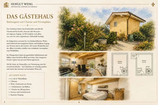 Immobilie in Griesstätt - Charmantes Gästehaus auf Hofgut Weng im Chiemgau - Bild 0