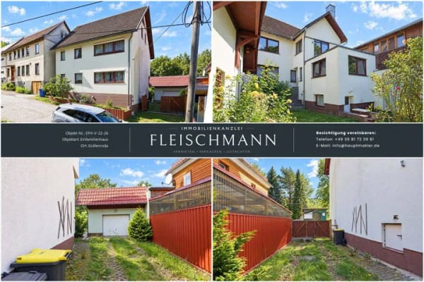Immobilie in Geratal - Sanierungsobjekt mit zwei Wohneinheiten und Garage in Geratal / OT Dörrberg - Bild 1